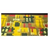 Vintage Home to Home and Draperies Textile Wall Art on Wood Rod - Geometric Tapestry