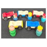 Vintage Fisher-Price Little People Car Lift Playset With 5 Cars, Figures & Phone Booth