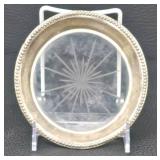 Vintage Sanborns Strad 925 Sterling Silver Plate w Glass Center & Mexico Sterling Plate and 3 Candle Holders