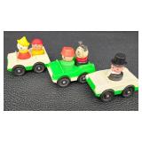Vintage Fisher-Price Little People, Picnic Tables, 5 Chairs, Cars & Figures