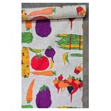 MP - Vegetable Print Fabric Bolt, 44-In Wide, Woven Cloth, Single Roll