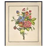 The Hammer Museum Floral Bouquet Prints (Lot of 4)