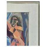 Vintage Framed Reproduction of Les Demoiselles d'Avignon by Pablo Picasso