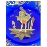 Vintage Boncompagni Venezia Hand-Painted Enameled Glass Bowl