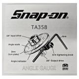 Snap-On TA358 Torque Angle Gauge & 6-Piece Adapter Set for Torque Wrench - New In Box