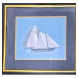 America 1851 Sailboat Print - Framed Artwork