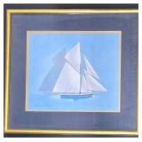 Puritan vs Genesta 20x22 Framed Nautical Print