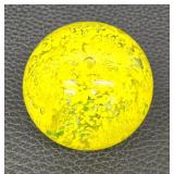 Yellow Glass Handblown Paperweight