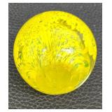 Yellow Glass Handblown Paperweight