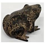 Three Metal Frog Sculptures - Vintage Garden Decor (Lot of 3)