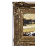 Framed Vintage Oil on Canvas Landscape