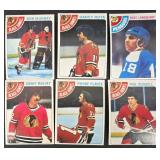 Vintage 1970s NHL Hockey Cards (Lot of 48) featuring Bruins, Sabres, North Stars, Penguins