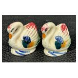 Vintage Ceramic Salt & Pepper Shaker Set - 3 in Tall - Ducks & Cats (6 pcs)