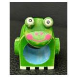 Mackenzie-Childs Tray with 4 Animal Themed Hand-Painted Wooden Napkin Rings