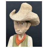 Pair of Hand-Carved Cowboy Figurines