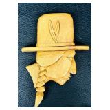 Native American Chief Head Hand Wood Carvings