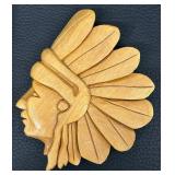 Native American Chief Head Hand Wood Carvings