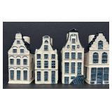 Blue Delft Miniature Houses Set, KLM Bols Amsterdam Exclusive