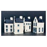 Blue Delft Miniature Houses Set, KLM Bols Amsterdam Exclusive