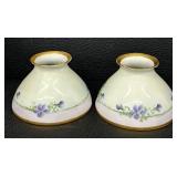 Antique Hand Painted T & V Limoges France Floral Porcelain Candlesticks & Vases