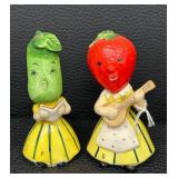 Vintage Napco anthropomorphic Fruit Salt and Pepper Shaker Set