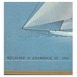 Reliance vs Shamrock III - 1903 Framed Print