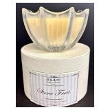 D.L. & Co Stone Fruit Candle  - 60 Hours Illumination and Ceramic Flamingo Candle Holder