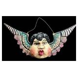 Mexican Folk Art Hand-Carved Wooden Angel