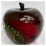 Decorative Gourd - Hand-Painted Birds & Frog Motif