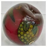 Decorative Gourd - Hand-Painted Birds & Frog Motif
