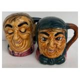 Vintage Toby Mug Style Salt and Pepper Shaker Set