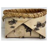 Birchbark Basket with 3 Cotton Kitchen Napkins