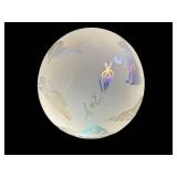 Arthur Court Designs 4-Inch Earth Globe Paperweight - Frosted Glass Globe on Stand