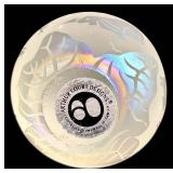 Arthur Court Designs 4-Inch Earth Globe Paperweight - Frosted Glass Globe on Stand