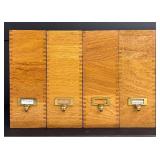 Set of Four Levenger Wood Desk Organizers
