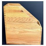Set of Four Levenger Wood Desk Organizers