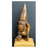 JDC Hand-Carved Gnome Set - 3-Piece Wood Figurines