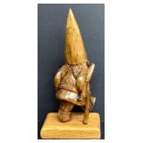 JDC Hand-Carved Gnome Set - 3-Piece Wood Figurines