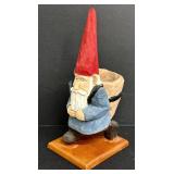 JDC Hand-Carved Gnome Set - 3-Piece Wood Figurines