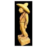 JDC 1980 Cowboy Hand-Carved Wooden Figure 11-Inch Tall