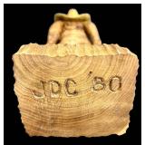JDC 1980 Cowboy Hand-Carved Wooden Figure 11-Inch Tall