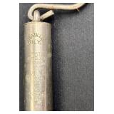 Three Vintage Fishing Lures & Silver Piece - Wood Bobber & Patent Device