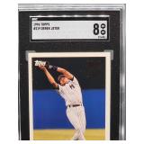 1996 Topps Derek Jeter Baseball Card #219 SGC 8
