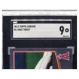 2013 Topps Chrome Mike Trout Baseball Card #1 SGC 9
