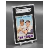 1967 Topps Minnesota Twin Terrors Killebrew/Allison Baseball Card #334 SGC 3