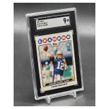 2008 Topps Tom Brady League Leaders Football Card #286 SGC 9