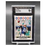 2008 Topps Tom Brady League Leaders Football Card #286 SGC 9