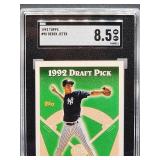 1993 Topps Derek Jeter Rookie Baseball Card #98 SGC 8.5