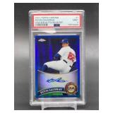 Limited 50/99 2011 Topps USA Blue Refractor Chrome Kevin Gausman Autographed Baseball Card #7 PSA 9