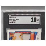 2014 Topps Mike Trout Checklist Baseball Card #364 SGC 10